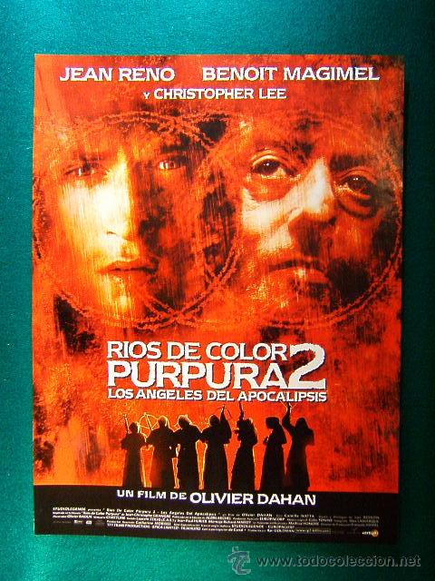 Cine: RIOS DE COLOR PURPURA 2-CHRISTOPHER LEE-JEAN RENO-LOS ANGELES DEL APOCALIPSIS-OLIVIER DAHAN-GUIA...