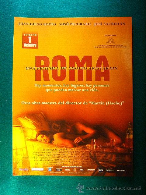 Kino: ROMA-ADOLFO ARISTARAIN-JOSE SACRISTAN-JUAN DIEGO BOTTO-SUSU PECORARO-FESTIVAL SAN SEBASTIAN-GUIA...