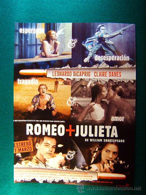 Cine: ROMEO + JULIETA WILLIAM SHAKESPEARE-LEONARDO DI CAPRIO-CLAIRE DANES-BAZ LUHRMANN-GUIA...