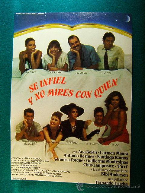 Cine: SE INFIEL Y NO MIRES CON QUIEN-ANA BELEN-CARMEN MAURA-ANTONIO RESINES-FERNANDO TRUEBA-GUIA...