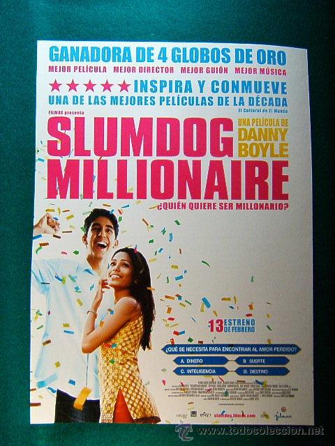 Kino: SLUMDOG MILLIONAIRE-&iquest;QUIEN QUIERE SER MILLONARIO ?-DANNY BOYLE-DEV PATEL-FREIDA PINTO-GUIA ...