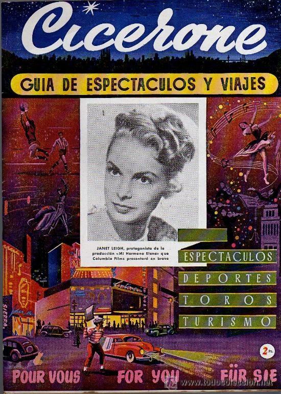 CICERONE - GUIA DE ESPECTACULOS Y VIAJES - ENERO 1956 - PORTADA JANET LEIGH (Cine - Revistas - Otros)