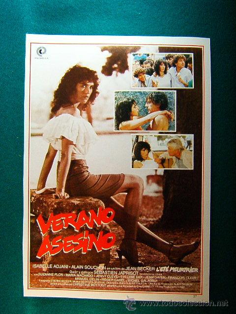 Kino: VERANO ASESINO-ISABELLE ADJANI-ALAIN SOUCHON-MARIA MACHADO-L'ETE MEURTRIER-JEAN BECKER-GUIA...