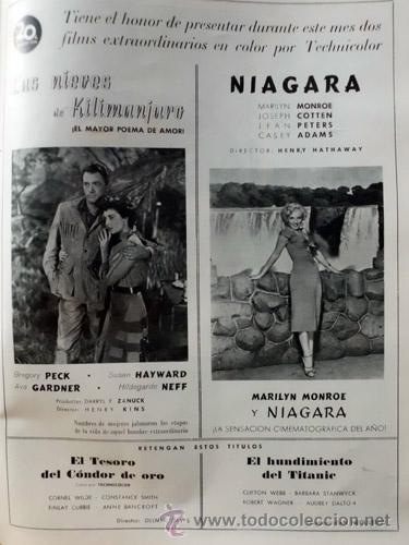 Cin&eacute;ma: IMAGENES (Marilyn Monroe en interior)