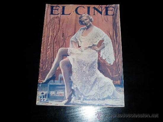Kino: EL CINE REVISTA CINEMATOGR&Aacute;FICA. . 30 CTS. 25 DE AGOSTO  DE 1932. CLAUDIA DELL.