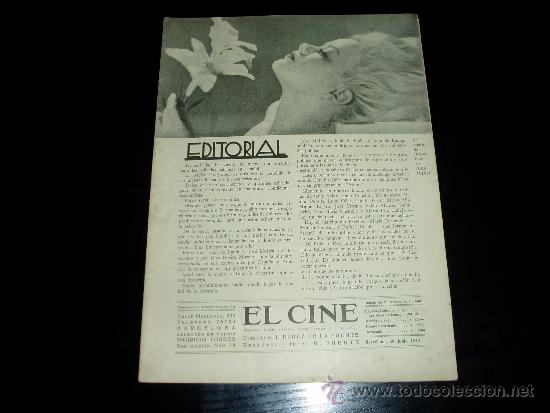 Kino: EL CINE REVISTA CINEMATOGR&Aacute;FICA. 30 CTS.  30 DE JUNIO  DE 1932.