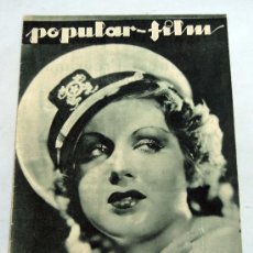 Cine: POPULAR FILM Nº 380 NOVIEMBRE 1933 REVISTA CINE ARTÍCULOS CINE HOLLYWOOD Y ESPAÑA PUBLICIDAD ÉPOCA. Lote 39294103