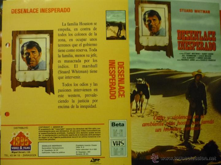 Kino: CARATULA VIDEO VHS DESENLACE INESPERADO .- STUART WHITMAN