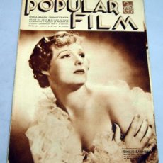 Cine: POPULAR FILM REVISTA SEMANAL CINEMATOGRÁFICA Nº 456 MAYO 1935 BINNIE BARNES PORTADA. Lote 39366721