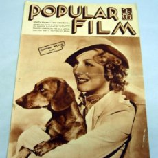 Cine: POPULAR FILM REVISTA SEMANAL CINEMATOGRÁFICA Nº 473 SEPTIEMBRE 1935 GERTRUDE MICHAEL PORTADA. Lote 39367004