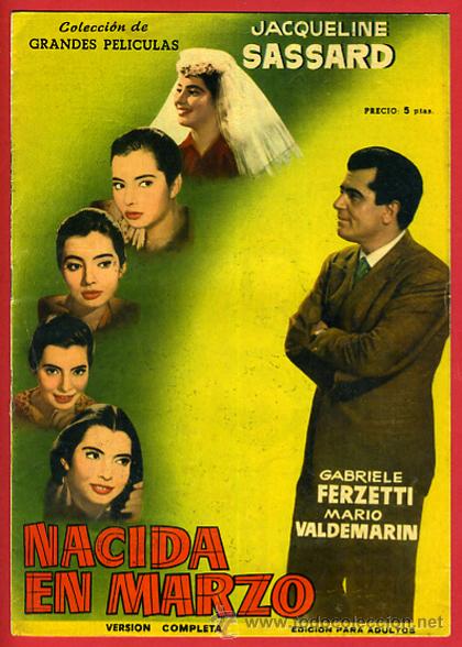 Cin&eacute;ma: REVISTA CINE, COLECCION GRANDES PELICULAS , NACIDA EN MARZO , ORIGINAL