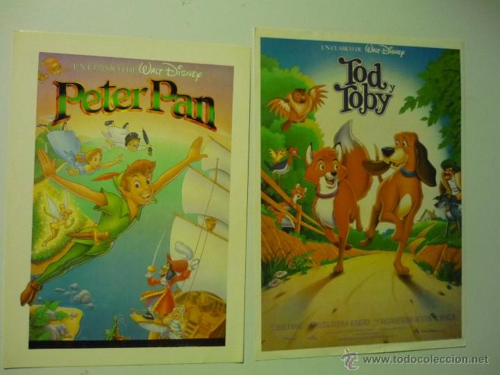 Kino: lote programas modernos a imprenta peliculas disney peter pan - tod y toby