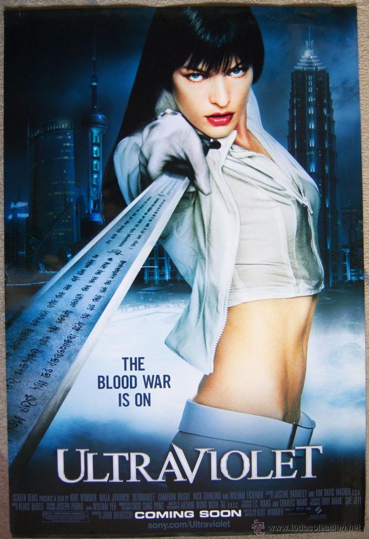 Kino: Ultraviolet. Gran cartel preestreno USA. Papel plastificado.1,01 x 0,68 metros. Milla Jovovich. 2006