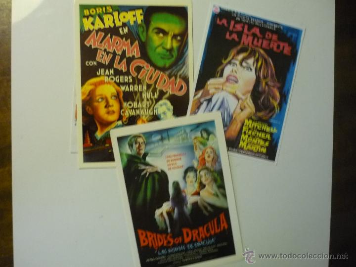 Kino: lote terror papel y foto las novias de dracula.-la isla de la muerte - alarma en la ciudad
