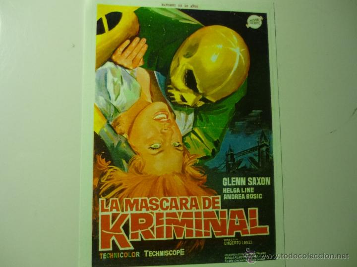 Kino: reprod.la mascara de kriminal.- glen saxon