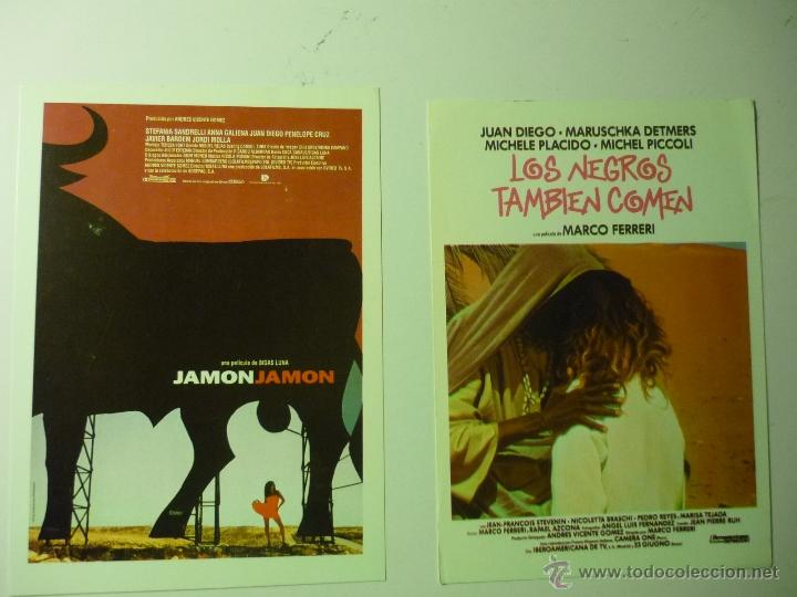 Kino: lote programas modernos cine espa&ntilde;ol jamon jamon - los negros tambien comen