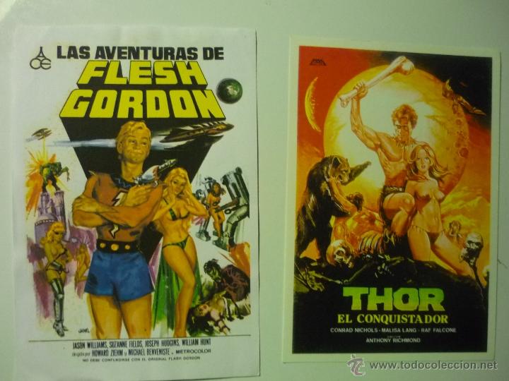 Kino: lote reprod. aventuras thor el conquistador .- las aventuras de flesh gordon