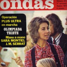 Cinema: REVISTA ONDAS - Nº 475 - 1972 - PORTADA PRINCESA SOFIA