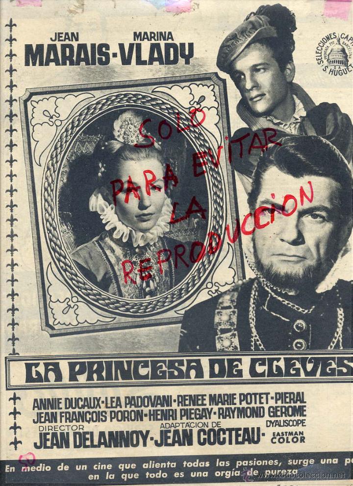 Kino: CINE 1964 LA PRINCESA DE CLEVES  JEAN MARAIS HOJA REVISTA