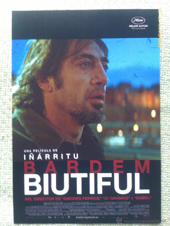 Kino: Folleto de Mano. Pel&iacute;cula Biutiful. Javier Bardem. Maribel &Aacute;lvarez. Espa&ntilde;a. 2010