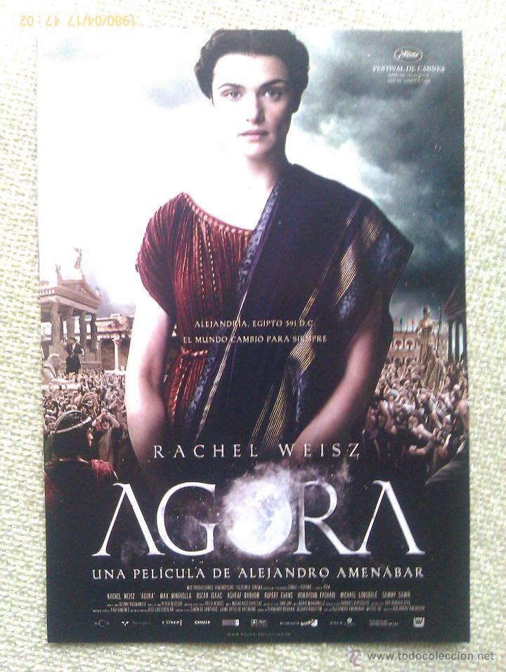 Kino: Folleto de Mano. Pel&iacute;cula &Aacute;gora. Rachel Weisz. Espa&ntilde;a. 2009