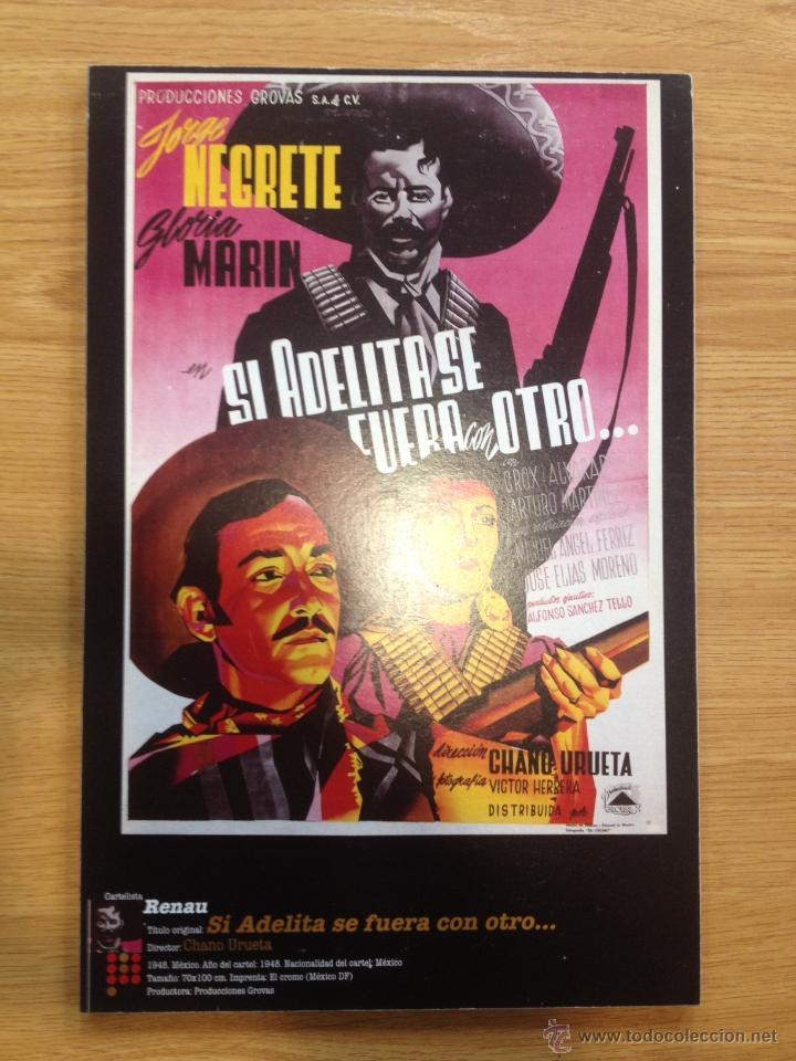 Cine: CARTEL DE CINE DE MADERA, SI ADELITA SE FUERA CON OTRO ...... - 31,5 X 20,5 CM