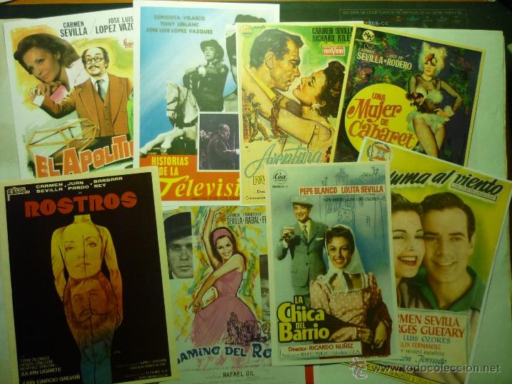 Cine: LOTE REPRODUCCIONES PAPEL Y FOTO PELICULAS CARMEN SEVILLA-LOLITA SEVILLA-C.VELASCO