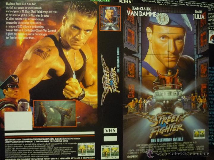Cin&eacute;ma: caratula video vhs street figther - j.c. van damme