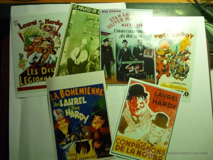 Kino: lote reproducciones peliculas laurel y hardy--papel-foto