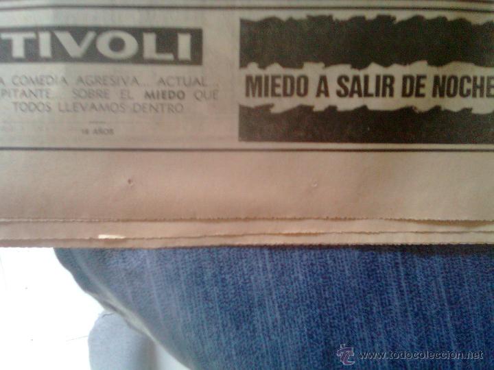 Kino: Recorte publicidad original Film miedo a salir de noche - Tama&ntilde;o A6 - procede hoja del lunes 1980