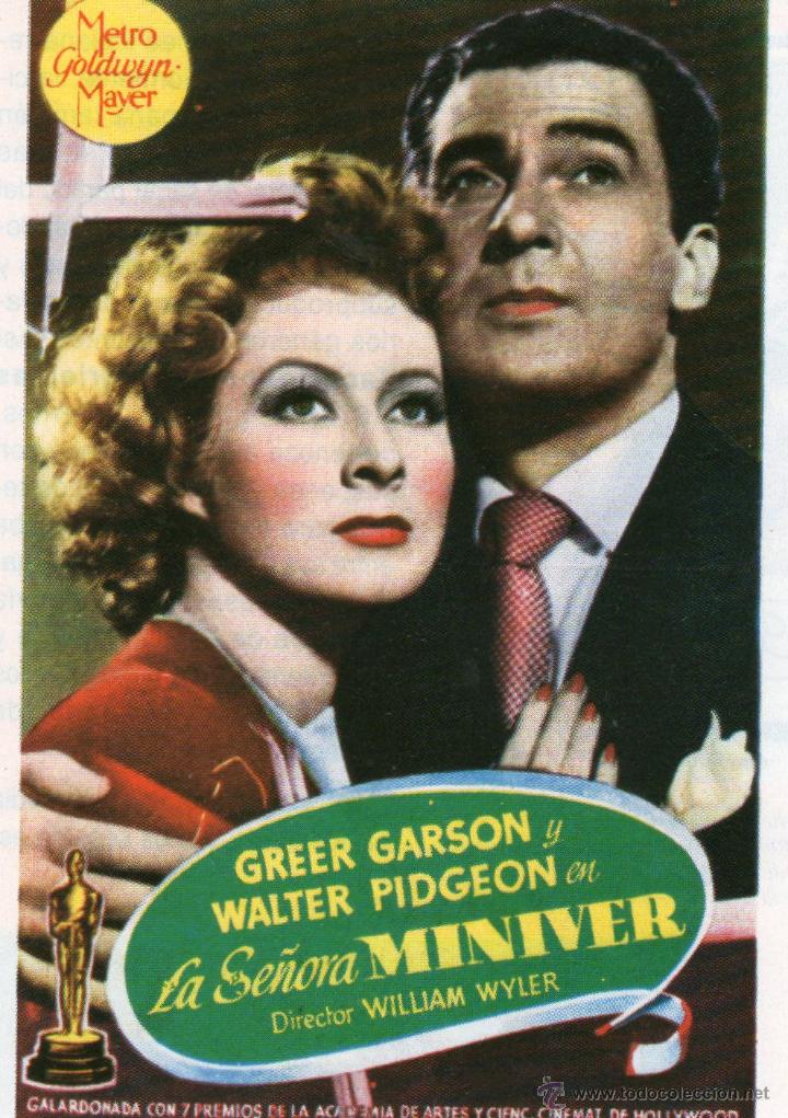 Cinema: RECORTES DE Greer Garson, Walter Pidgeon, Christopher Severn, Teresa Wright, Richard Ney, Dame May W