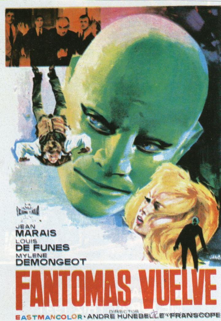 Cin&eacute;ma: RECORTES DE fantomas Jean Marais, Louis de Fun&egrave;s, Myl&egrave;ne Demongeot, Jacques Dynam, Robert Dalban, Al