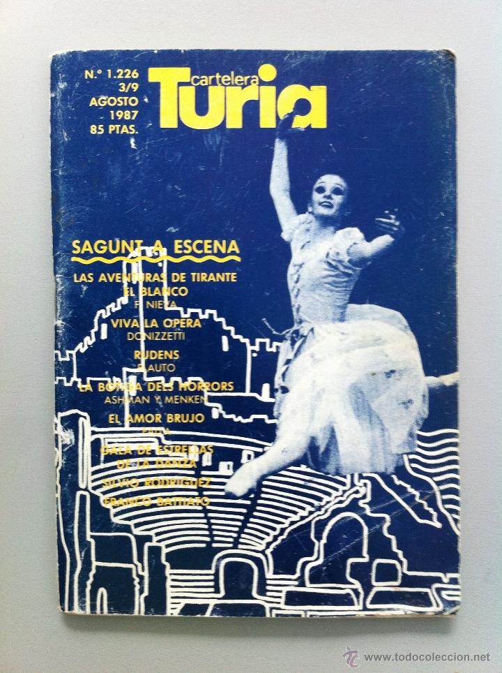 Cin&eacute;ma: CARTELERA TURIA 1987. SAGUNT A ESCENA N&ordm; 1226