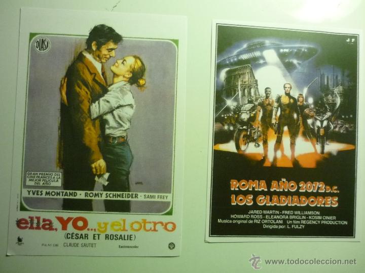 Kino: lote reproducc.papel ella yo..y el otro .- roma a&ntilde;o 2071 dc los gladiadores