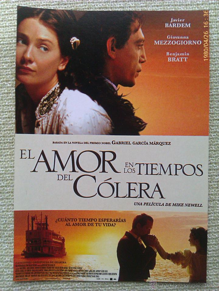 Kino: Folleto de Mano. Pel&iacute;cula El amor en los tiempos del C&oacute;lera. Javier Bardem. Giovanna Mezzogiorno