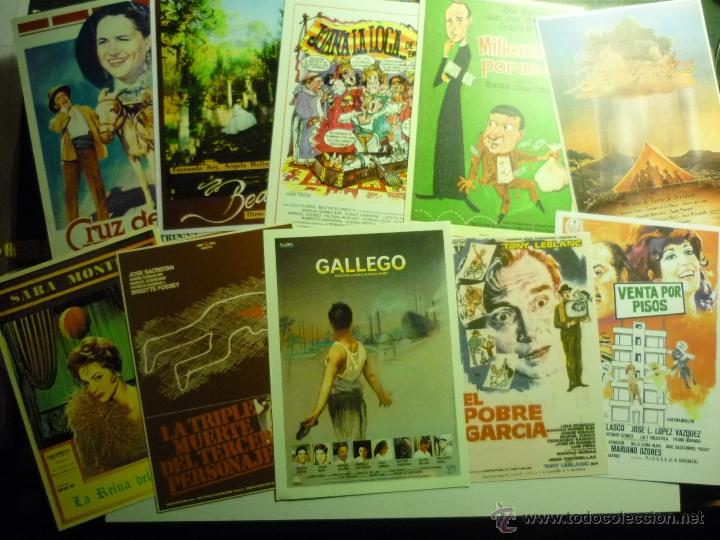 Kino: lote reprod.cine espa&ntilde;ol diferentes epocas en papel y foto .-