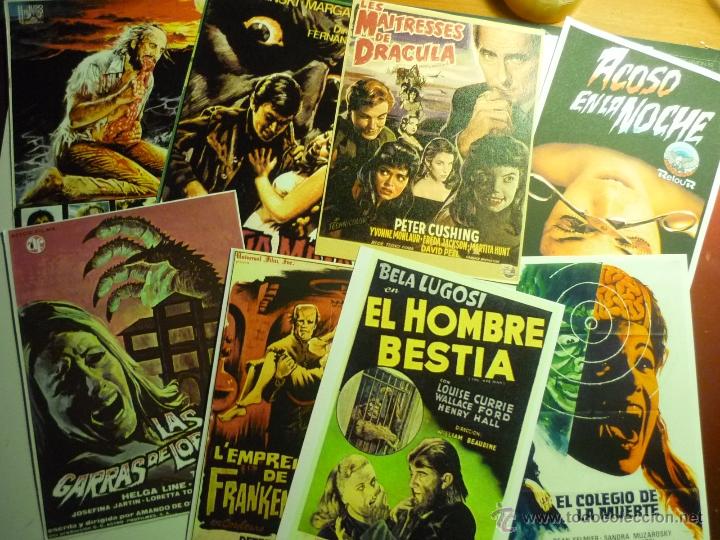 Kino: lote reproducciones peliculas terror -foto y papel-carteles espa&ntilde;oles y extranjeros