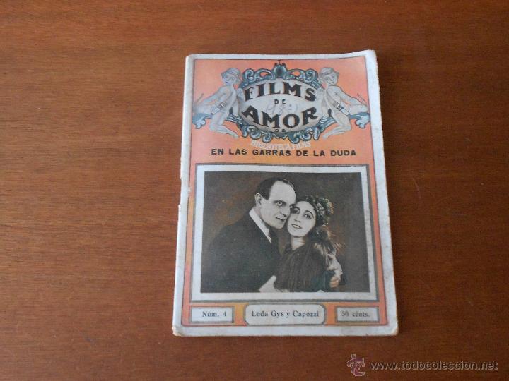 Cinema: CINE. FILMS DE AMOR, EN LAS GARRAS DE LA DUDA, CON FOTOGRAF&Iacute;AS DEL FILME. ORIGINAL DE &Eacute;POCA.