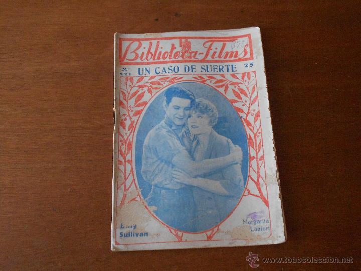 Cinema: CINE. BIBLIOTECA-FILMS: UN CASO DE SUERTE, CON FOTOGRAF&Iacute;AS DEL FILM ORIGINAL DE &Eacute;POCA