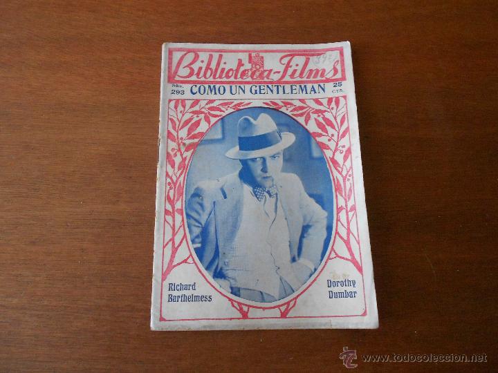 Cinema: CINE, BIBLIOTECA FILMS: COMO UN GENTLEMAN, CON FOTOGRAF&Iacute;AS DEL FILM, ORIGINAL DE &Eacute;POCA