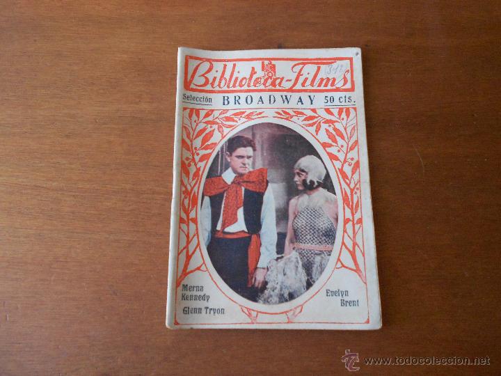 Cinema: CINE, BIBLIOTECA FILMS: BROADWAY, CON FOTOGRAF&Iacute;AS, ORIGINAL DE &Eacute;POCA