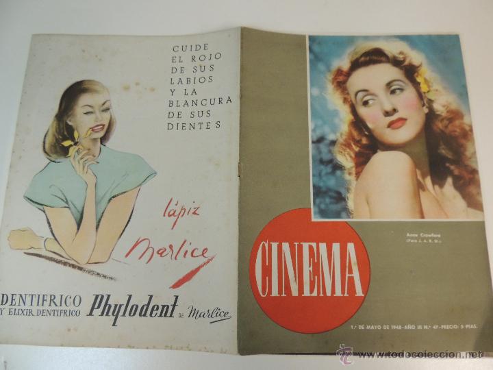 Cinema: revista cinema n&ordm; 47 1948 - anne crawford   - louis jourdan