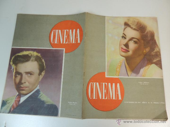 Cine: revista cinema n&ordm; 21 1947 - esther willaims james mason - pepe nieto