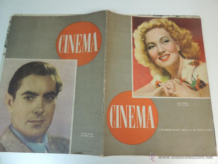 Cine: revista cinema n&ordm; 20 1947 -ann sothern tyrone power - lucille ball pierre chenal