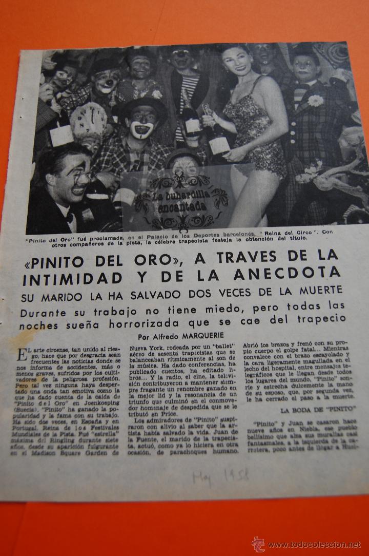 Cine: ARTICULO REVISTA -1958- PINITO DE ORO - 5 PAG.