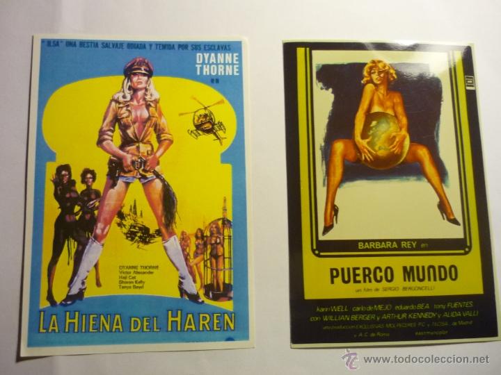 Kino: lote peliculas eroticas puerco mundo .-la hiena del haren--papel y foto