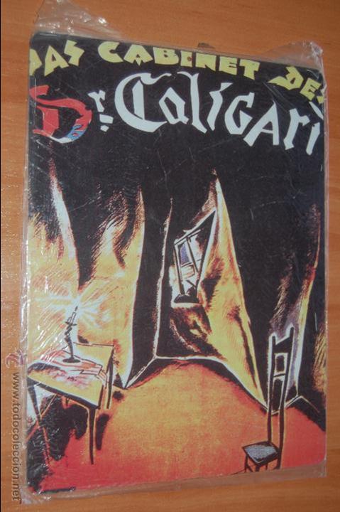 Kino: REPRODUCCION CHAPA CARTEL CINE ANTIGUO PELICULA EL GABINETE DEL DOCTOR CALIGARI.26 x 20 CM.NUEVA