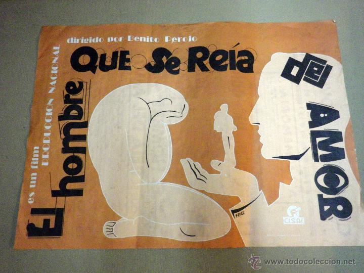 Kino: PROGRAMA DE CINE, FOLLETO DE MANO, EL HOMBRE QUE SE REIA DEL AMOR, RENAU, FASCIMIL