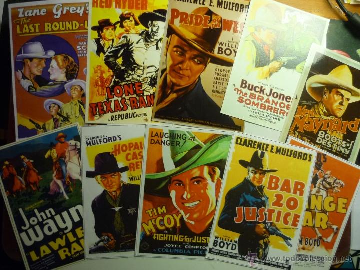 Kino: lote reproducciones papel peliculas oeste antiguas.-papel y foto carteles extranjeros