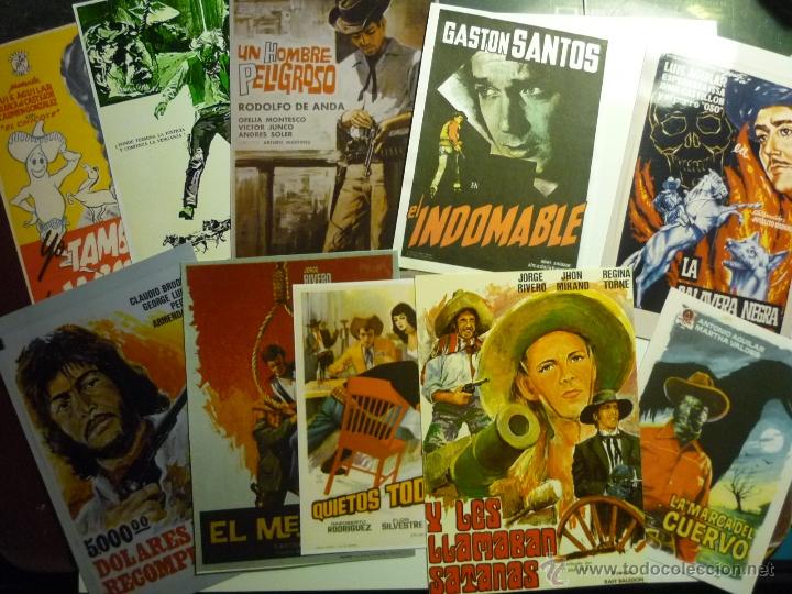Kino: lote reproducc. westerns mejicanos en papel y foto